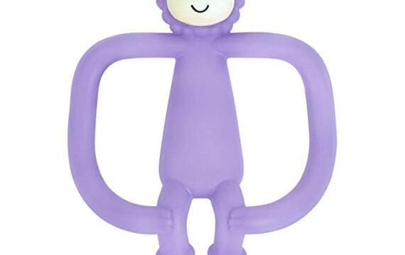 Hopop Soft Silicone Funny Lion Teether Suitable from 3 Months to 3 Years (Purple)
