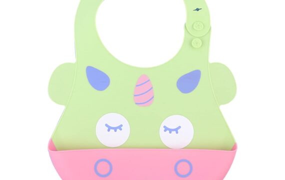 Hopop Easy Clean Crumb Catcher Food Grade Silicon Bib, Suitable for Infants and Toddlers between 6 to 36 Months