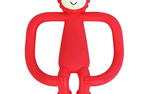 Hopop Soft Silicone Funny Lion Teether Suitable from 3 Months to 3 Years (Red)