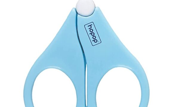 Hopop Newborn Baby's Safety Nail Scissors with Short Blade & Circular Cutter Head (HP-2006A-Blue) - Image 3