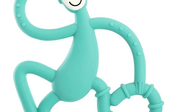 Hopop Soft Silicone Monkey Teether Suitable from 3 Months to 3 Years (Green)