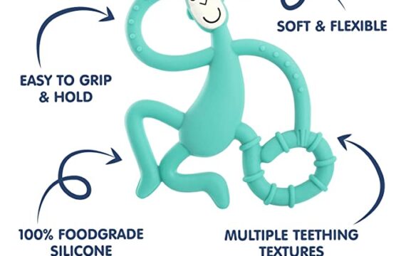 Hopop Soft Silicone Monkey Teether Suitable from 3 Months to 3 Years (Green) - Image 8