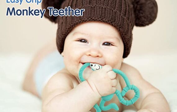 Hopop Soft Silicone Monkey Teether Suitable from 3 Months to 3 Years (Green) - Image 6