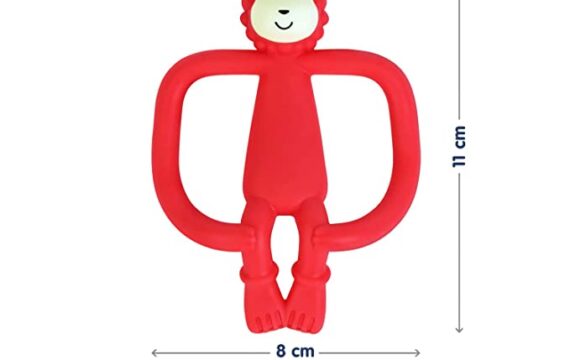 Hopop Soft Silicone Funny Lion Teether Suitable from 3 Months to 3 Years (Red) - Image 3