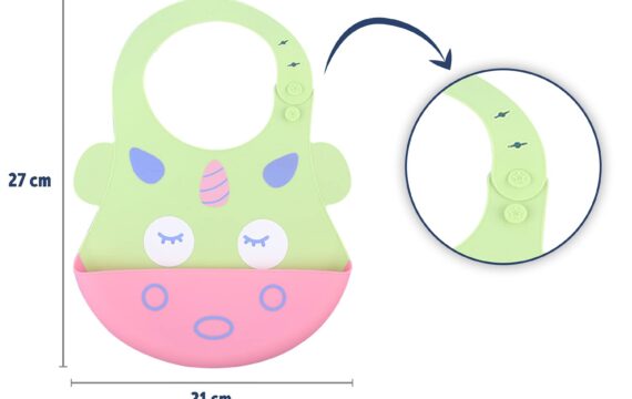 Hopop Easy Clean Crumb Catcher Food Grade Silicon Bib, Suitable for Infants and Toddlers between 6 to 36 Months - Image 5