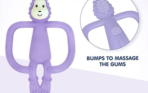 Hopop Soft Silicone Funny Lion Teether Suitable from 3 Months to 3 Years (Purple) - Image 6