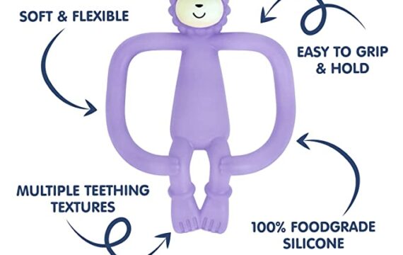 Hopop Soft Silicone Funny Lion Teether Suitable from 3 Months to 3 Years (Purple) - Image 7