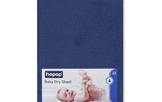 Hopop Baby Waterproof Bed Protector Dry Sheet Small Size (50cm x 70cm), Navy Blue - Image 2