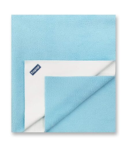 Hopop Baby Waterproof Bed Protector Dry Sheet Small Size (50cm x 70cm), Firoji Blue