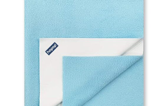 Hopop Baby Waterproof Bed Protector Dry Sheet Small Size (50cm x 70cm), Firoji Blue
