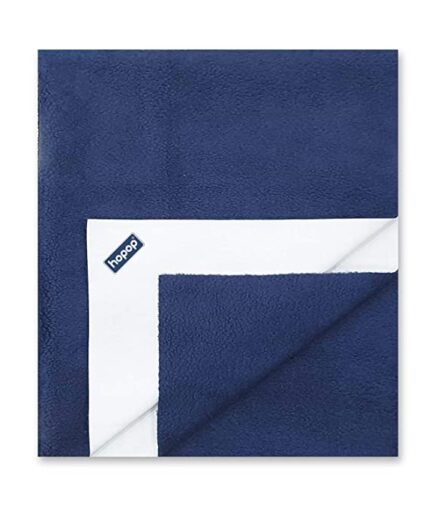 Hopop Baby Waterproof Bed Protector Dry Sheet Small Size (50cm x 70cm), Navy Blue