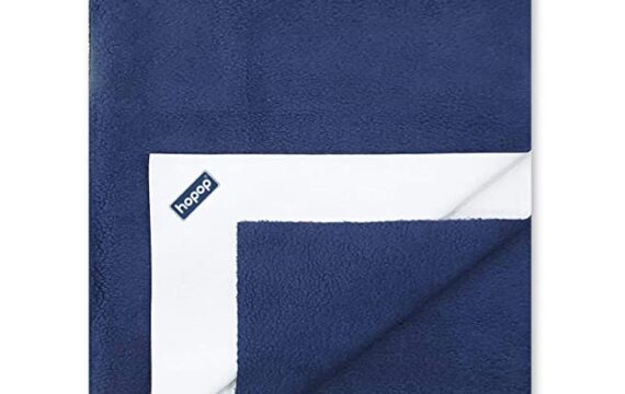 Hopop Baby Waterproof Bed Protector Dry Sheet Small Size (50cm x 70cm), Navy Blue