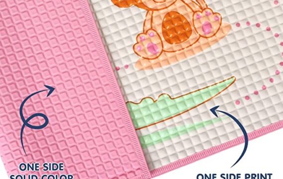Hopop Air Filled Rubber Mat, Multipurpose Waterproof Mat for Massage or Diaper Change, Size 60x90cms - Image 8