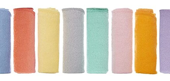 Hopop® Cotton Soft and Absorbent Baby Napkins Reusable Extra Soft Face Towels Washcloth for Babies (8 Pieces) - Image 5