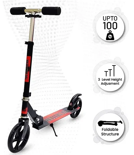 R for Rabbit Road Runner Grand Stylish Scooter With Rear Brake - Red Black