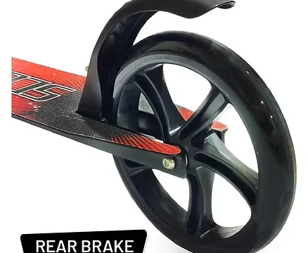 R for Rabbit Road Runner Grand Stylish Scooter With Rear Brake - Red Black - Image 3