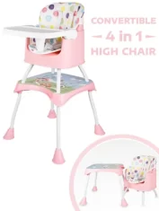 R for Rabbit Cherry Berry Grand 4 in 1 Convertible High Chairc