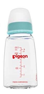 Pigeon Glass Feeding 120ml Bottle with Add Nipple, Small, Pale Blue - Image 2