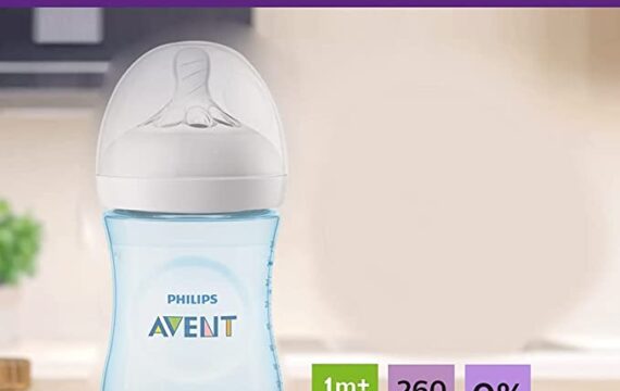 Philips Avent Natural 2. 0 Blue Feeding Bottle 260ml SCF035/10 - Image 6