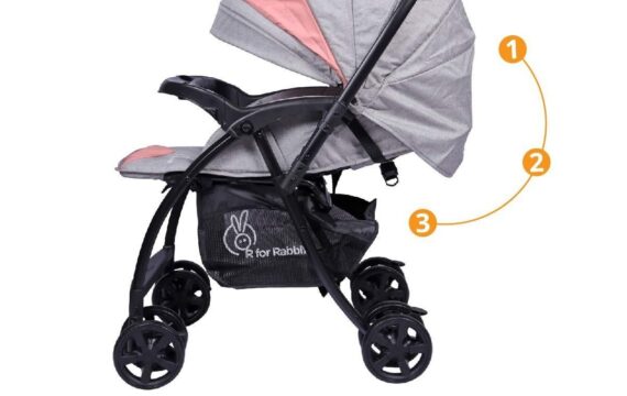 Sugar Pop Stroller Stroller - 3 Position Seat Recline, Easy One Hand Fold, Reversible Handle, UV Resistant Sun Conopy - Image 3