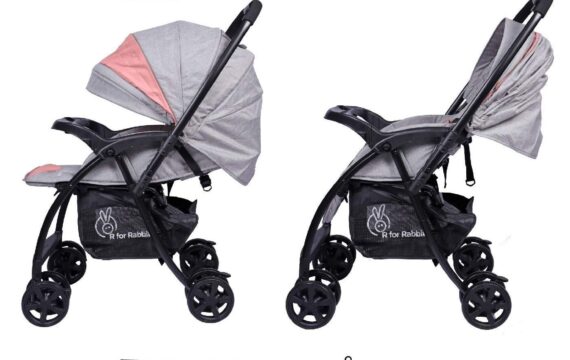 Sugar Pop Stroller Stroller - 3 Position Seat Recline, Easy One Hand Fold, Reversible Handle, UV Resistant Sun Conopy - Image 4