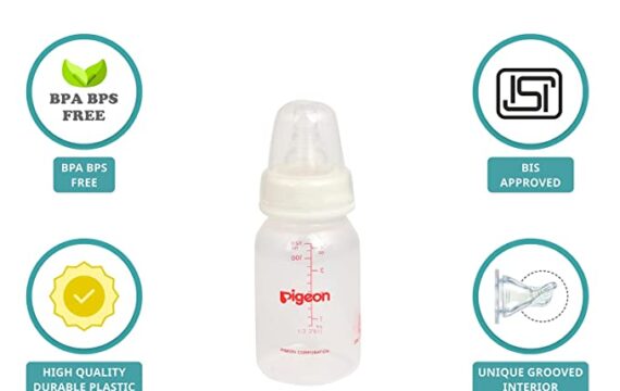 Pigeon Peristaltic Baby Nursing/Feeding Bottle RPP Nipple S,For 0+ Month Babies,BPA Free,BPS Free,White,120 ml - Image 4