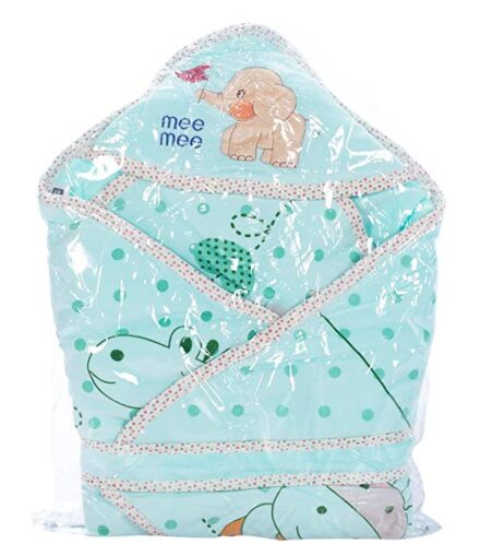 Mee Mee Cozy Cocoon Baby Wrapper with Hood (Green)
