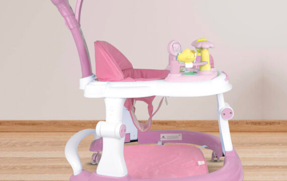 PINK BABY WALKER WITH SUN SHIELD - Image 7