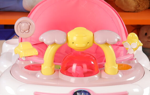 PINK BABY WALKER WITH SUN SHIELD - Image 3