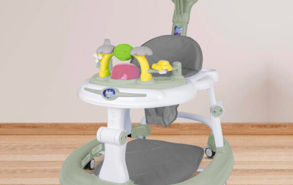 SEA GREEN BABY WALKER WITH SUN SHIELD