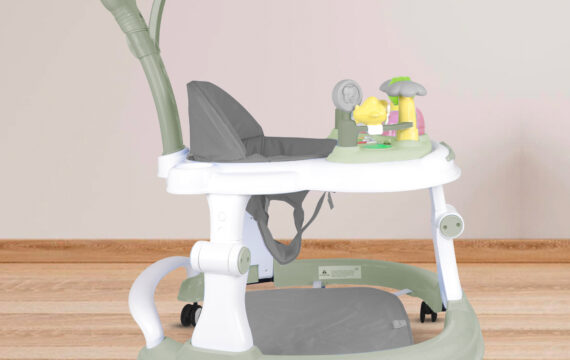 SEA GREEN BABY WALKER WITH SUN SHIELD - Image 2