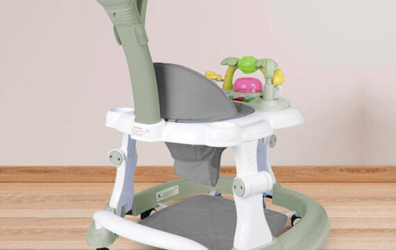 SEA GREEN BABY WALKER WITH SUN SHIELD - Image 3