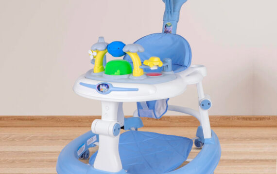 BLUE BABY WALKER WITH SUN SHIELD - Image 2