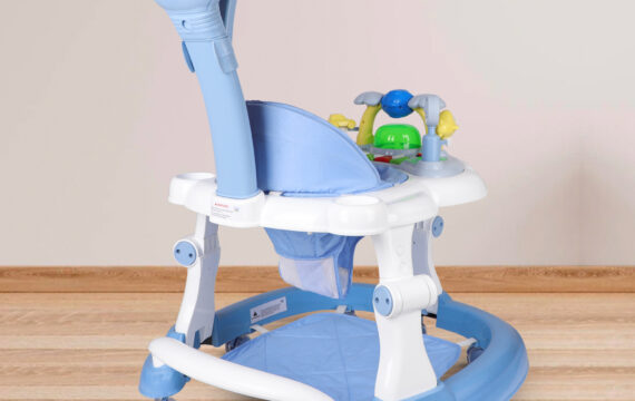 BLUE BABY WALKER WITH SUN SHIELD - Image 7