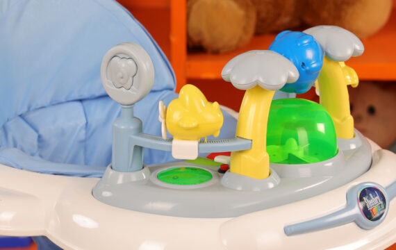 BLUE BABY WALKER WITH SUN SHIELD - Image 5