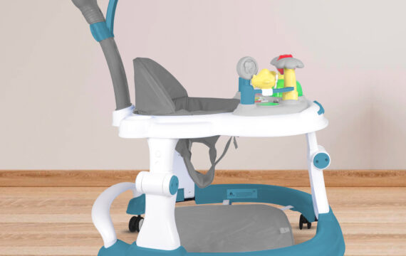 TEAL BABY WALKER WITH SUN SHIELD - Image 3