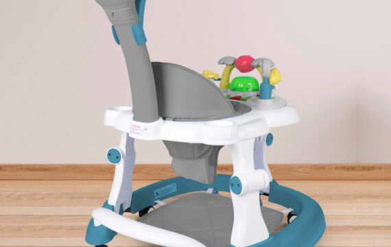 TEAL BABY WALKER WITH SUN SHIELD - Image 5
