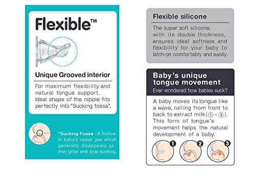 Pigeon Glass Feeding 240ml Bottle with Add Nipple, Large, Pale Blue - Image 5