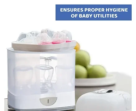 Chicco 2 In 1 Steam Sterilizer - White & Blue - Image 5
