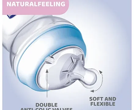 Chicco Natural Feeling Feeding Bottle Blue - 150 ml - Image 4