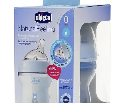 Chicco Natural Feeling Feeding Bottle Blue - 150 ml - Image 5