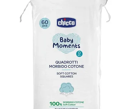 Chicco Soft Cotton Square - 60 Pieces