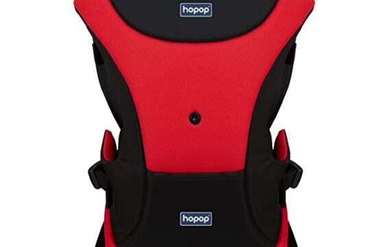 Hopop Cuddle Me Baby Carrier with 3 Carry Positions, Suitable for 3 to 12 Months Baby, Adjustable New-Born to Toddler Carrier, Max Wieght Up to 12 Kgs (Red/Black)