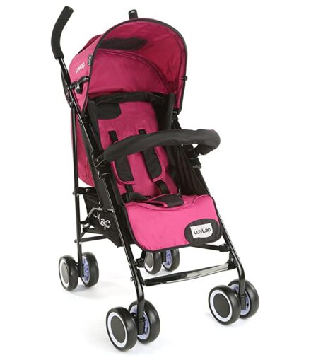 LuvLap City Stroller/Buggy, Compact & Travel Friendly, for Baby/Kids, 6-36 Months (Pink)