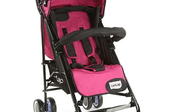 LuvLap City Stroller/Buggy, Compact & Travel Friendly, for Baby/Kids, 6-36 Months (Pink)
