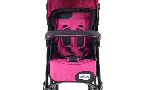 LuvLap City Stroller/Buggy, Compact & Travel Friendly, for Baby/Kids, 6-36 Months (Pink) - Image 3