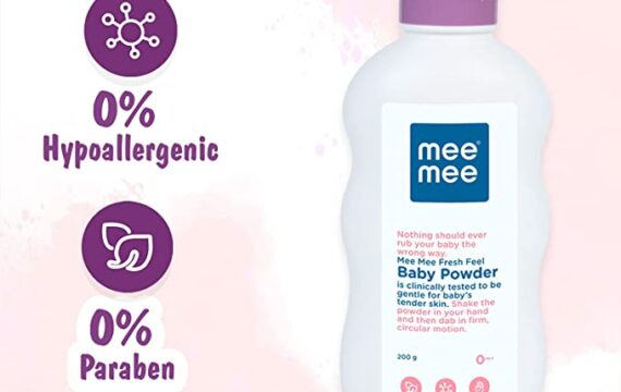 Mee Mee Baby Talcum Powder, Dermatologically tested, Paraben free, 0m+ (Fresh Feel - Pack of 200 g (Single Pack) - Image 7