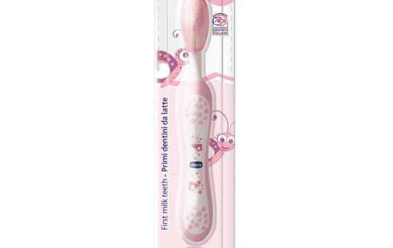 Chicco First Milk Toothbrush For Babies 6 to 36 Months, Pink