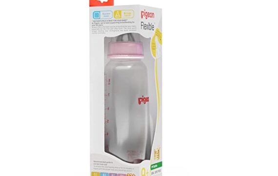 Pigeon Peristaltic Baby Nursing/Feeding Bottle KPP Nipple LL,for 12+ Month Babies,BPA Free,BPS Free,Square Base,Pink,240 ml - Image 4