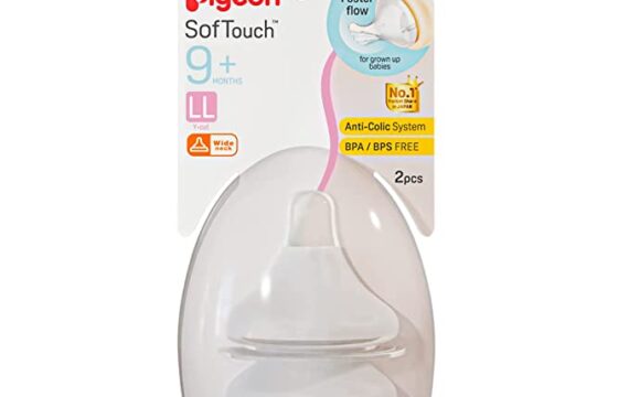 Pigeon SOFTOUCH PERISTALTIC Plus Nipple 2PCS-LL CASE,Translucent